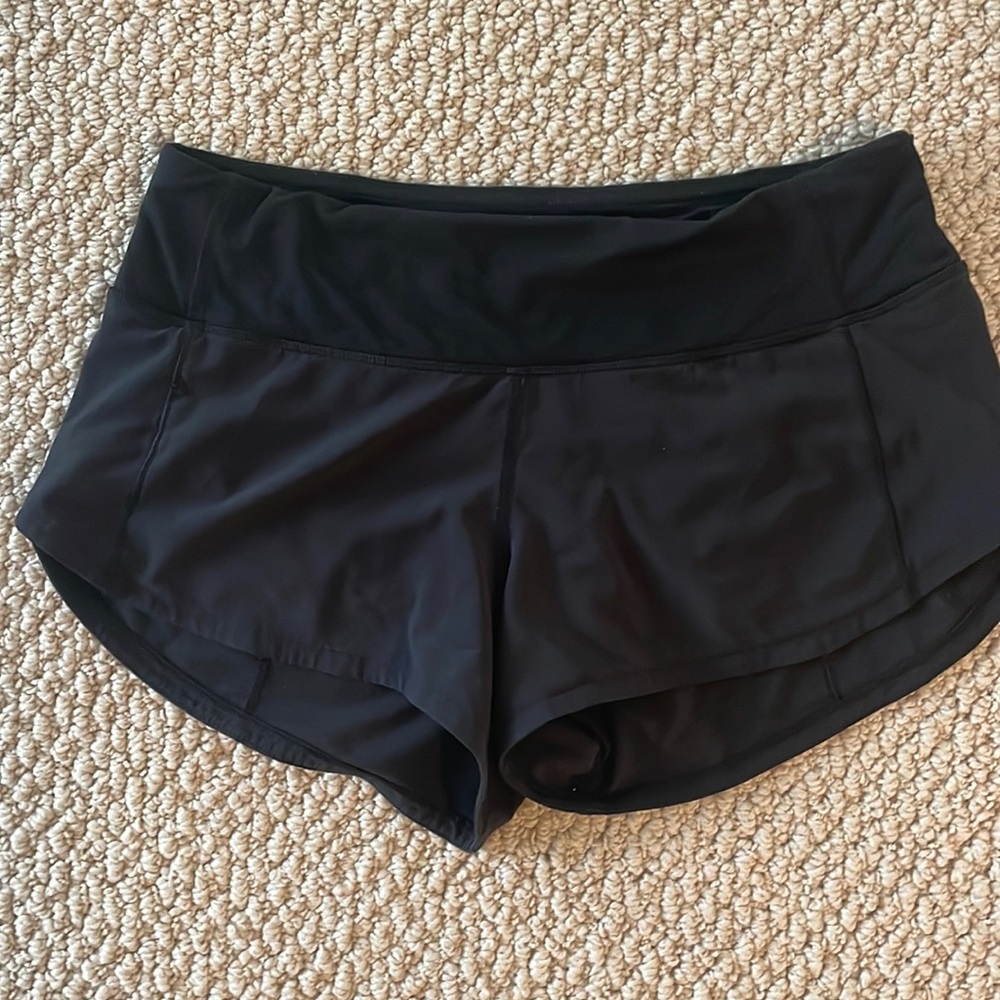 Black lululemon athletic shorts